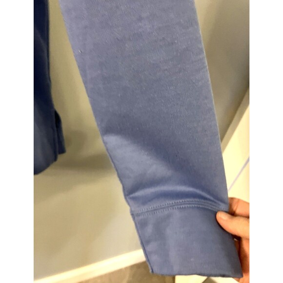 St. John’s Bay Womens Sz L Blue Fleece Pullover Cowl Neck Long Sleeve - Picture 5 of 6